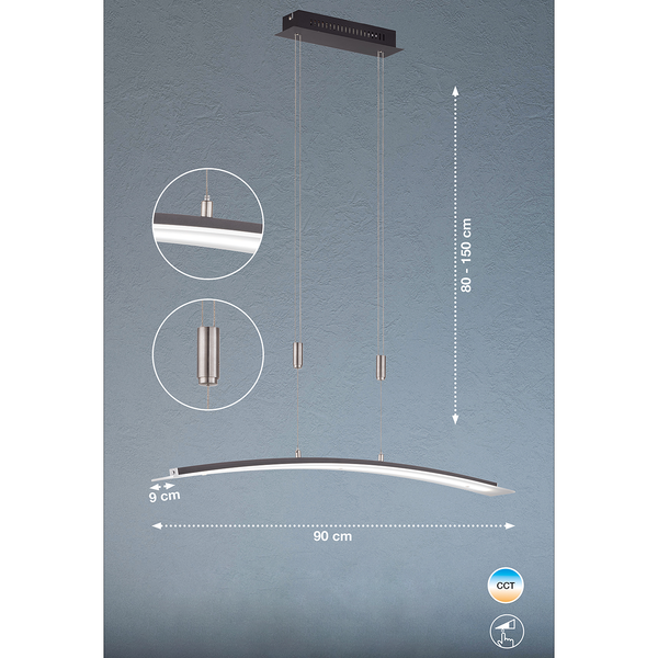 LED-Pendelleuchte Metis - Acrylglas / Eisen - 1-flammig