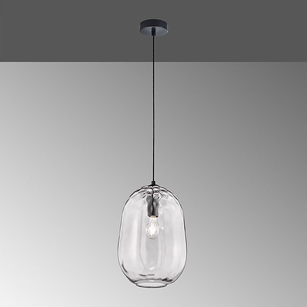 Pendelleuchte Bretagne II - Glas / Eisen - 1-flammig