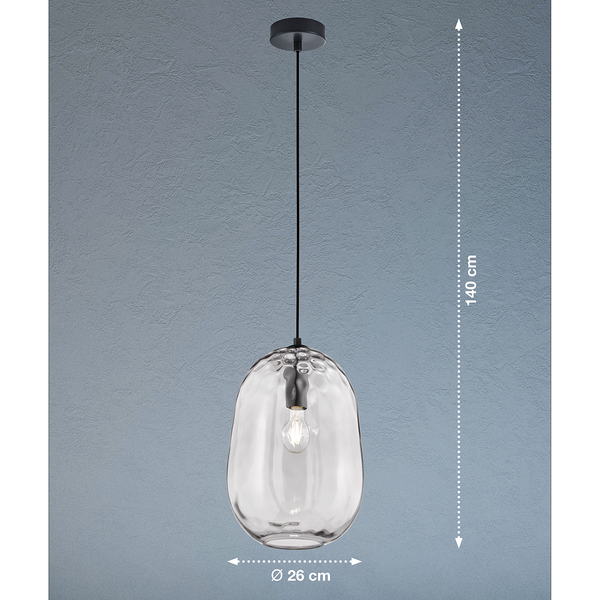 Pendelleuchte Bretagne II - Glas / Eisen - 1-flammig