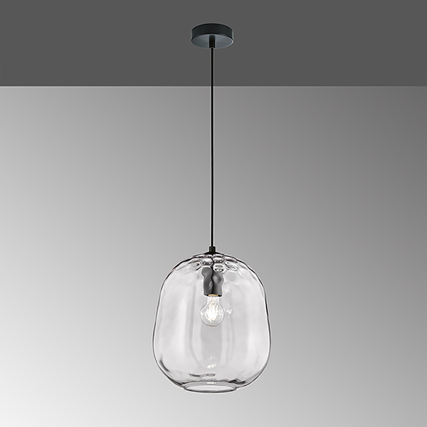 Pendelleuchte Bretagne I - Glas / Eisen - 1-flammig