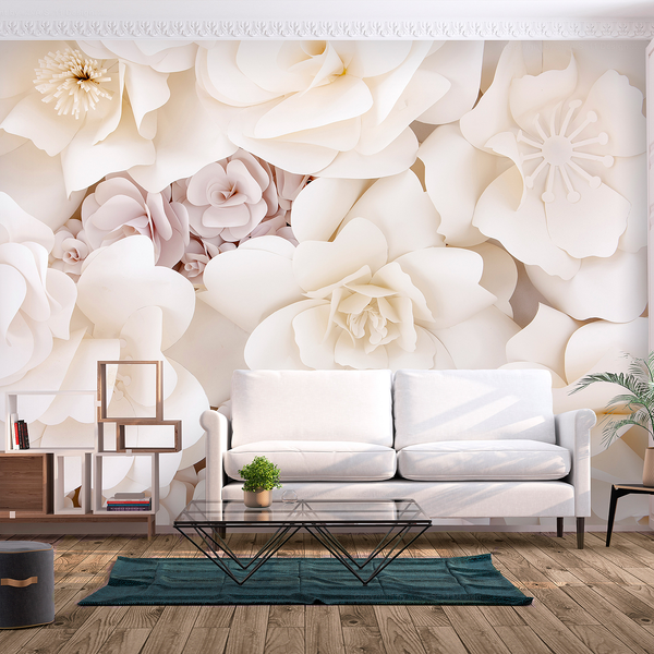 Fototapete Floral Display - Vlies - Weiß - 200 x 140 cm