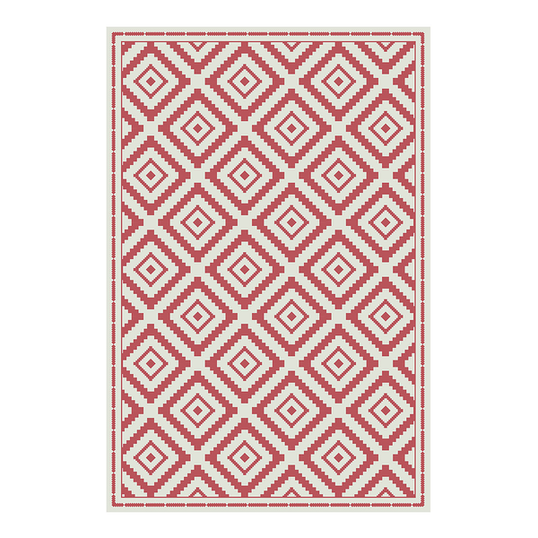 Vinylteppich Matteo Ethno - Vinyl - Rot - 60 x 90 cm