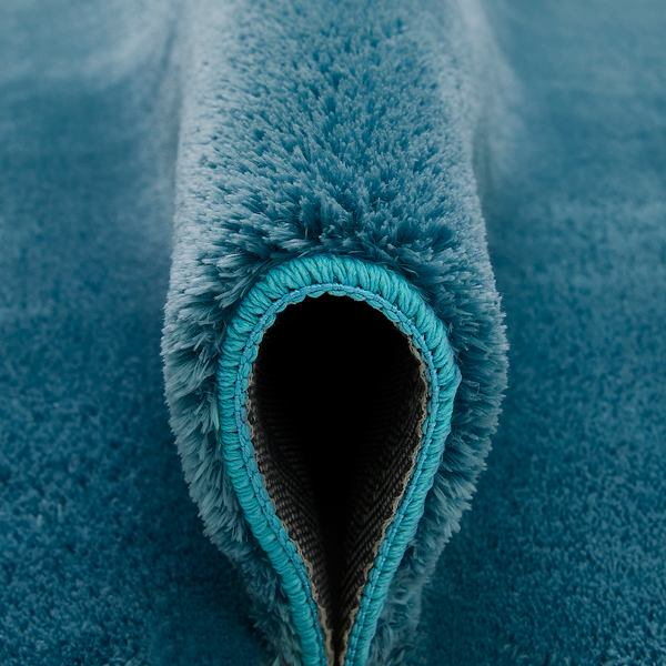 Hochflorteppich Orvieto - Polyester - Blau - 60 x 130 cm