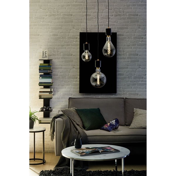 LED-Leuchtmittel Linghed - Rauchglas / Metall - 1-flammig