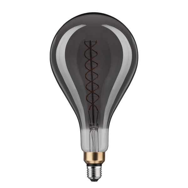 LED-Leuchtmittel Linghed - Rauchglas / Metall - 1-flammig