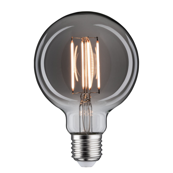 LED-Leuchtmittel Ogu - Rauchglas / Metall - 1-flammig