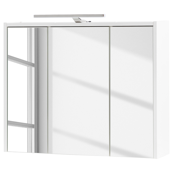 Spiegelschrank Flag I - Inklusive Beleuchtung - Weiß - Breite: 75 cm