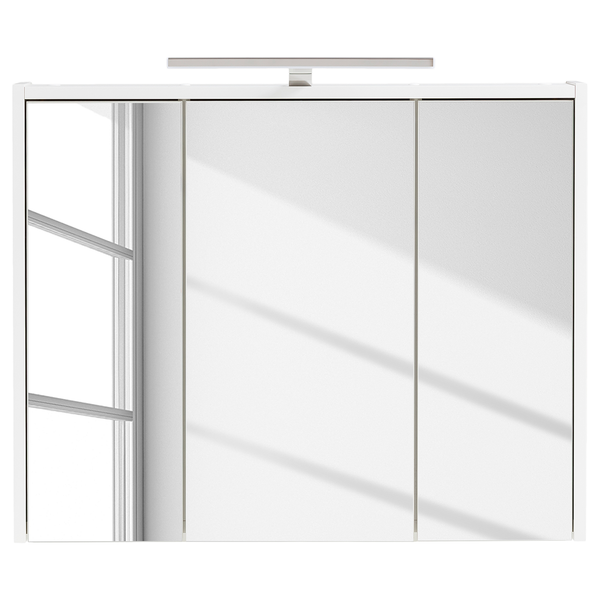Spiegelschrank Flag I - Inklusive Beleuchtung - Weiß - Breite: 75 cm