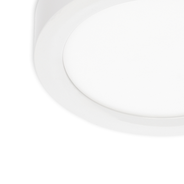 LED-Deckenleuchte Fire II - Polycarbonat / Eisen - 1-flammig - Weiß