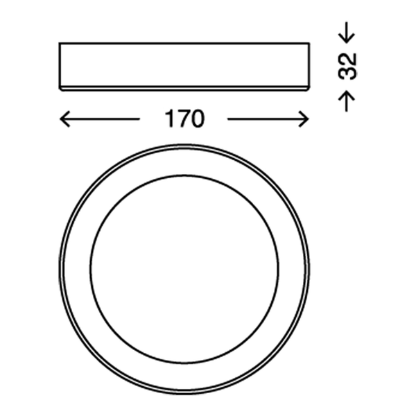 LED-Deckenleuchte Fire I - Polycarbonat / Eisen - 1-flammig - Weiß