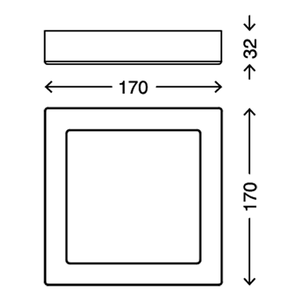 LED-Deckenleuchte Fire IV - Polycarbonat / Eisen - 1-flammig - Weiß