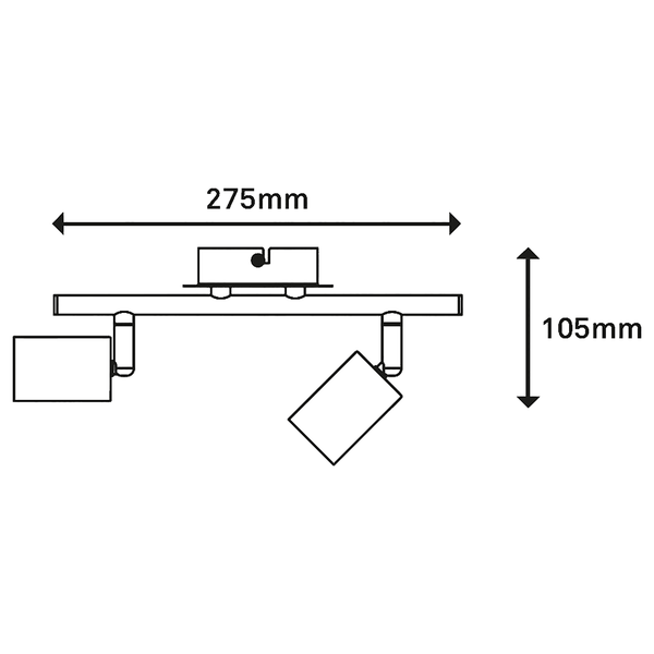 Deckenleuchte Pearl I - Eisen - 2-flammig