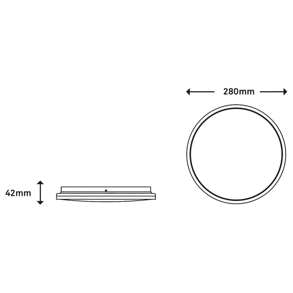 LED-Deckenleuchte Runa I - Polycarbonat / Eisen - 1-flammig - Weiß