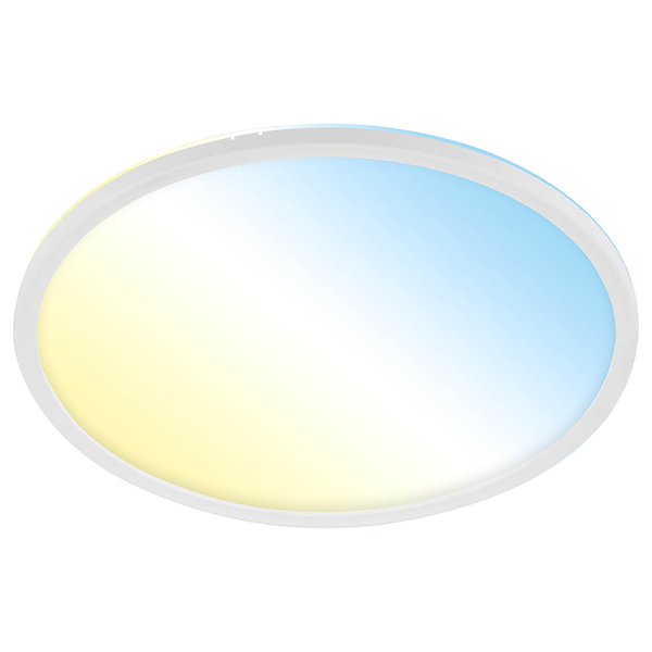 LED-Deckenleuchte Slim S I - Polycarbonat - 1-flammig - Weiß - Durchmesser: 42 cm