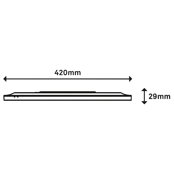 LED-Deckenleuchte Slim S I - Polycarbonat - 1-flammig - Weiß - Durchmesser: 42 cm