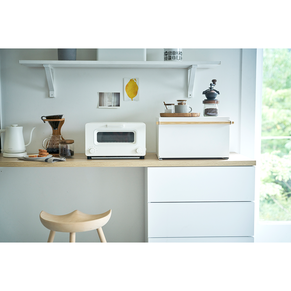 Brotkasten Tosca - Stahl / Esche - Weiß