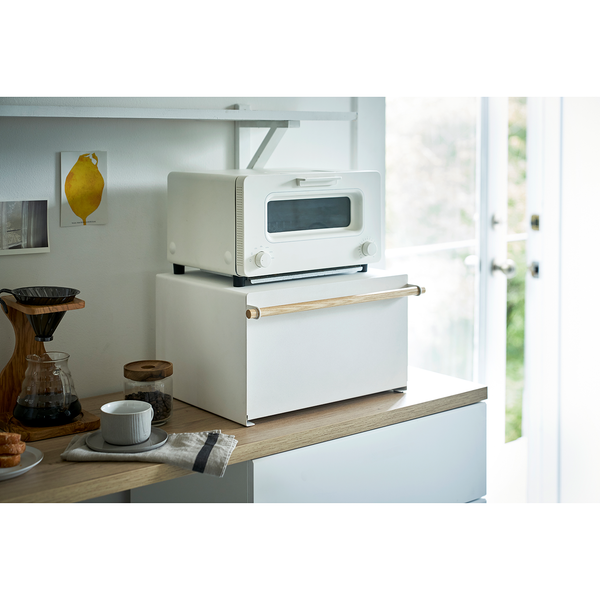 Brotkasten Tosca - Stahl / Esche - Weiß