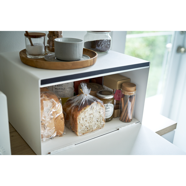 Brotkasten Tosca - Stahl / Esche - Weiß