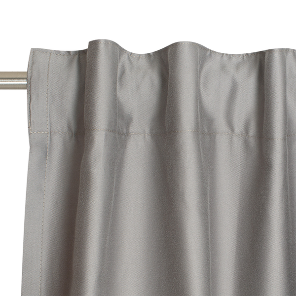 Fertiggardine Soft - Baumwolle / Polyester - Grau - 130 x 250 cm