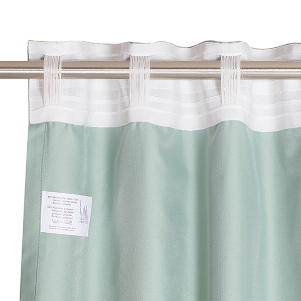 Fertiggardine Soft - Baumwolle / Polyester - Grün - 130 x 250 cm