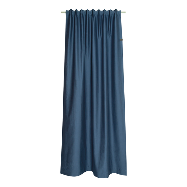 Fertiggardine Soft - Baumwolle / Polyester - Blau - 130 x 250 cm