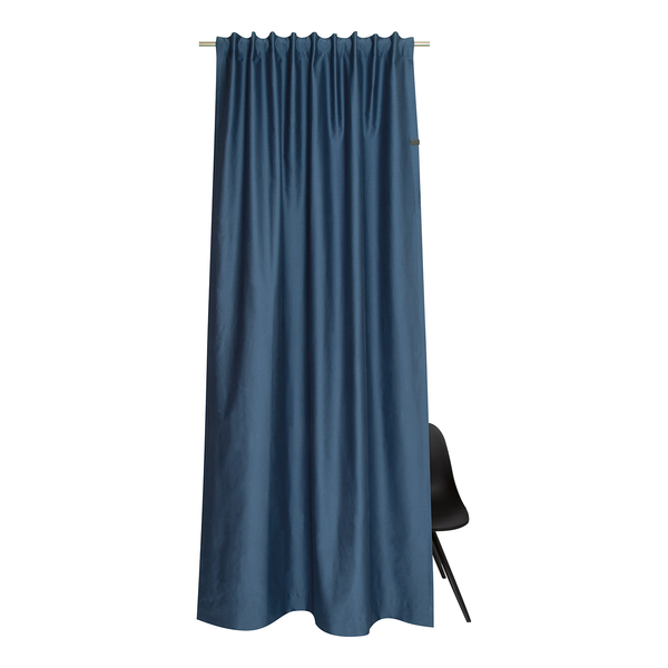 Fertiggardine Soft - Baumwolle / Polyester - Blau - 130 x 250 cm