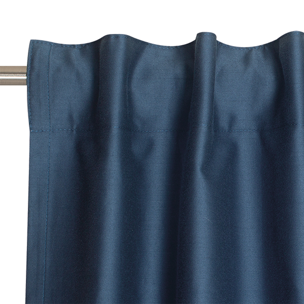 Fertiggardine Soft - Baumwolle / Polyester - Blau - 130 x 250 cm