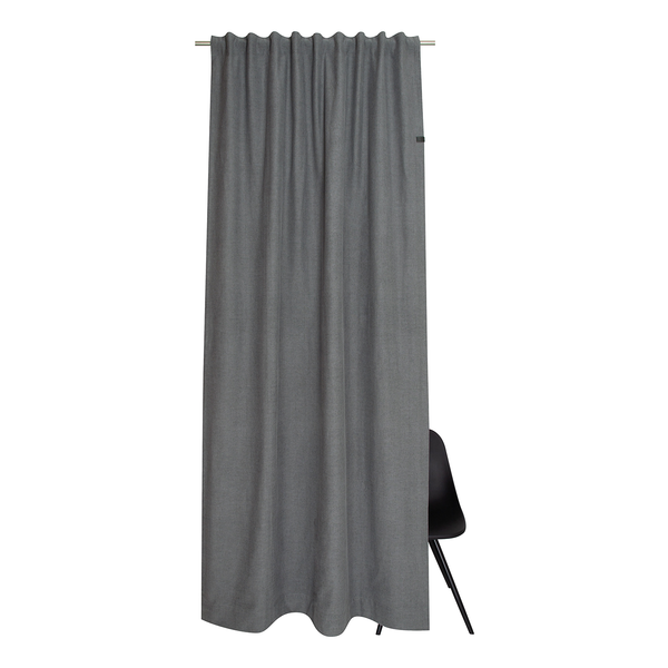 Fertiggardine Solo - Baumwolle / Polyester - Grau - 130 x 250 cm