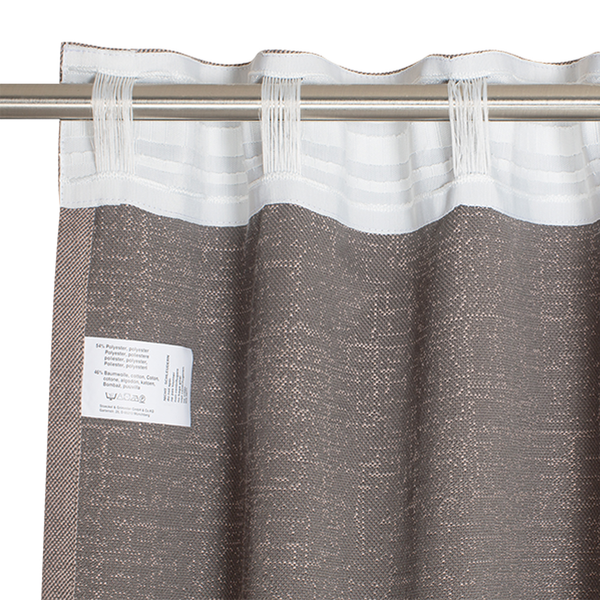 Fertiggardine Solo - Baumwolle / Polyester - Altrosa - 130 x 250 cm