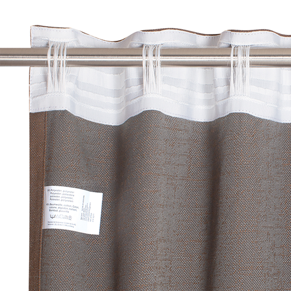 Fertiggardine Solo - Baumwolle / Polyester - Braun - 130 x 250 cm