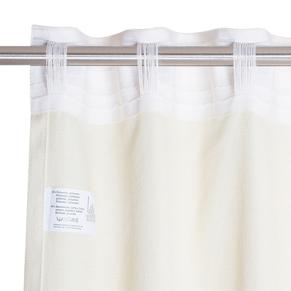 Fertiggardine Solo - Baumwolle / Polyester - Weiß - 130 x 300 cm