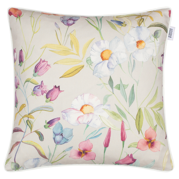 Kissenbezug Fiori II - Baumwolle - Beige