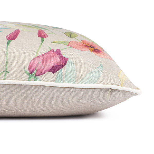 Kissenbezug Fiori II - Baumwolle - Beige