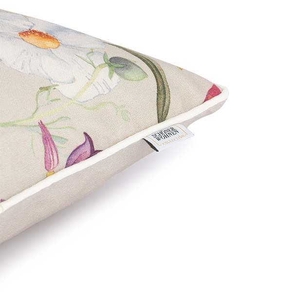 Kissenbezug Fiori II - Baumwolle - Beige