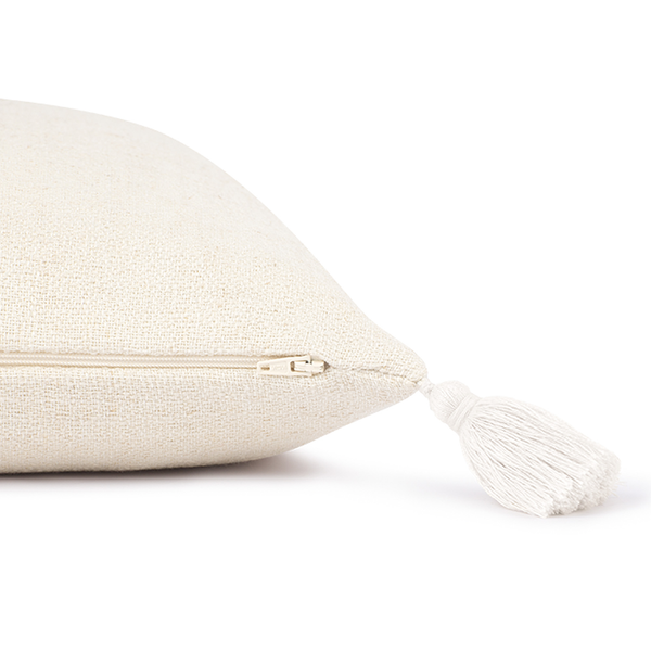 Kissenbezug Boho I - Mischgewebe - Weiß