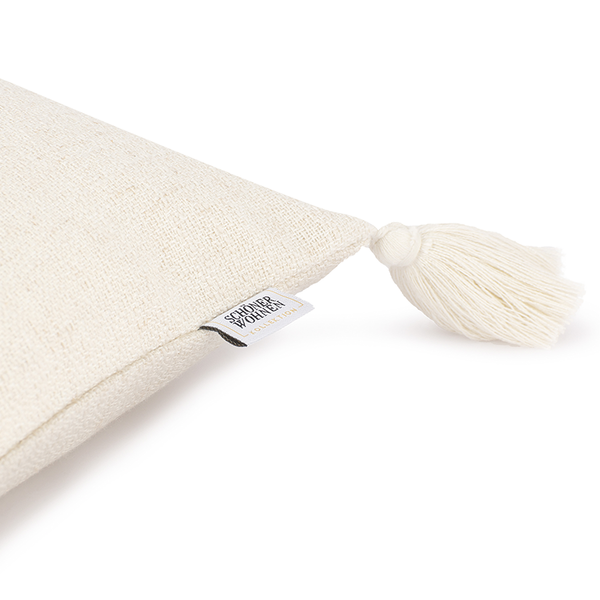 Kissenbezug Boho I - Mischgewebe - Weiß