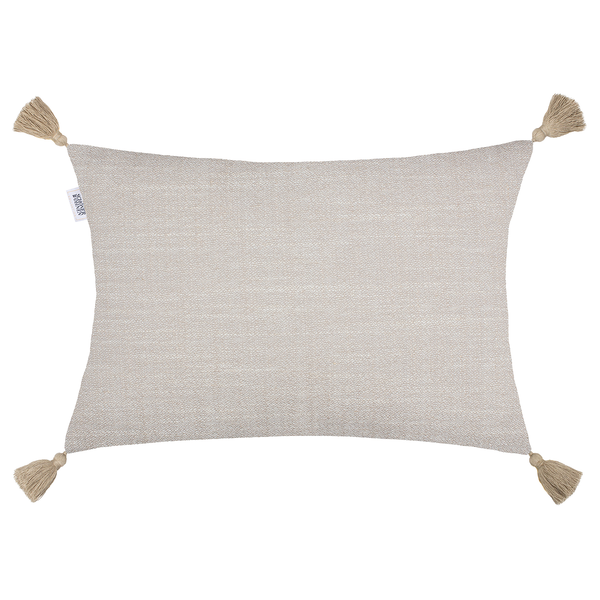 Kissenbezug Boho II - Mischgewebe - Beige