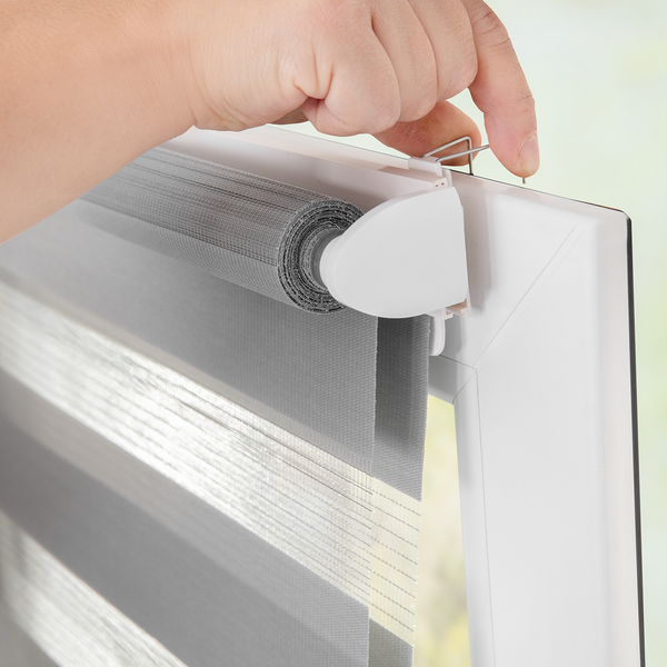 Klemmträger für Doppelrollo und Rollo - ABS Kunststoff - Weiß