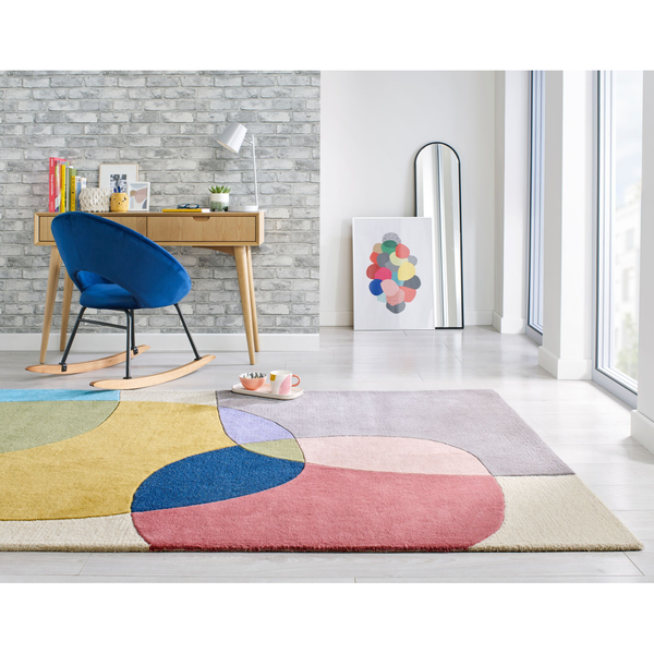 Wollteppich Glow - Wolle - Multicolor - 120 x 170 cm