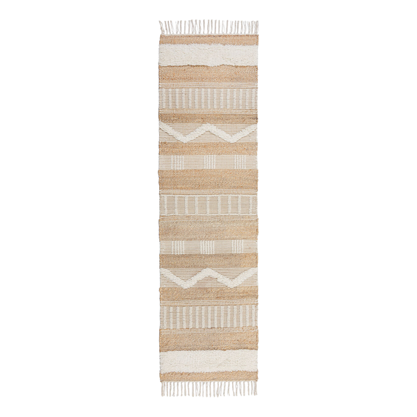 Läufer Medina Jute - Jute - Natural / Creme