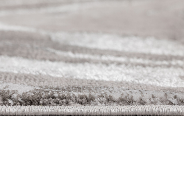 Kurzflorteppich Marbled - Polypropylene - Silber - 80 x 150 cm