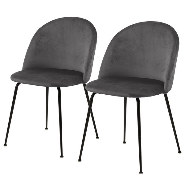 Polsterstuhl Luray 2er-Set - Grau