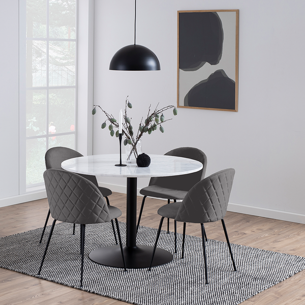 Polsterstuhl Luray 2er-Set - Grau