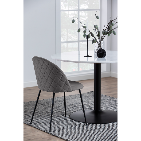 Polsterstuhl Luray 2er-Set - Grau