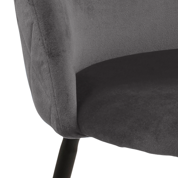 Polsterstuhl Luray 2er-Set - Grau