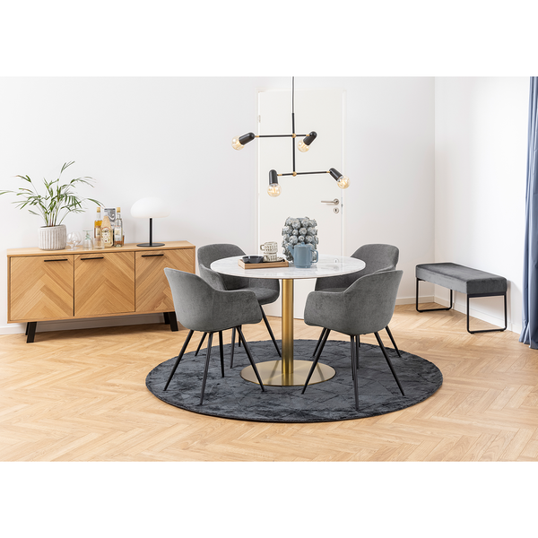 Armlehnenstuhl Gawler - Vintage Grau