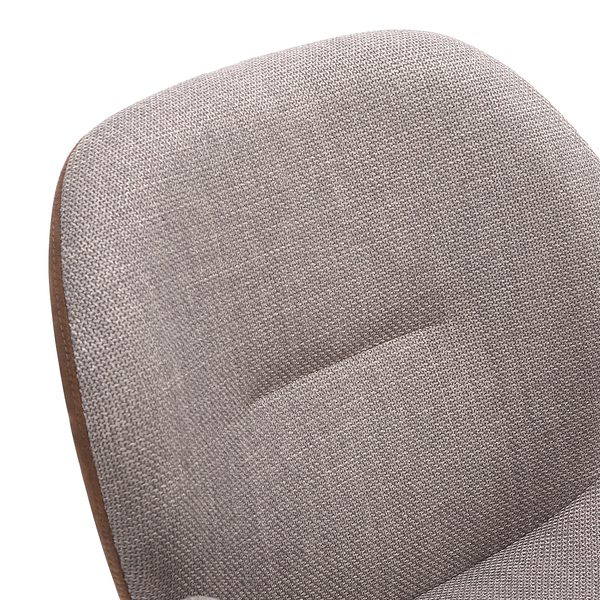 Drehbarer Armlehnenstuhl WINC - Taupe & Braun / Schwarz