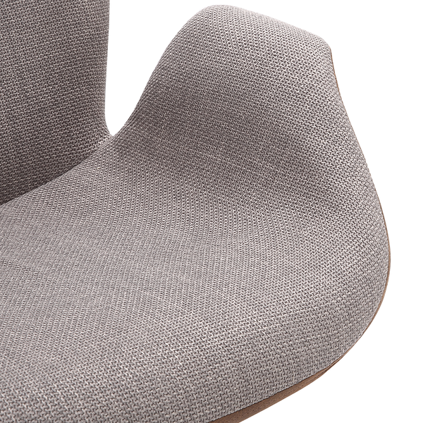 Drehbarer Armlehnenstuhl WINC - Taupe & Braun / Schwarz