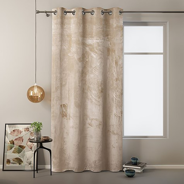 Ösenvorhang Velvet - Polyester - Creme - 140 x 245 cm