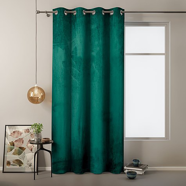 Ösenvorhang Velvet - Polyester - Grün - 140 x 245 cm